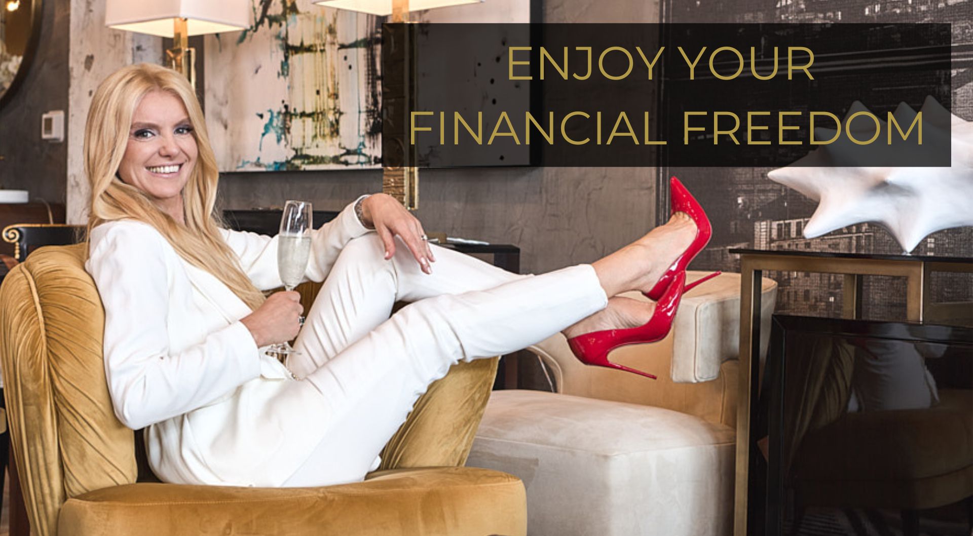 Enjoy your financial freedom banner with Renia M. Orr